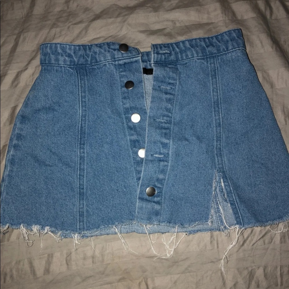 Mini light blue skirt